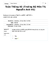 Bài tập toán thống kê | Đại học Y Dược Thành phố Hồ Chí Minh