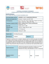 Analysis of Viettel Group's Culture and Motivation | Môn Organizational behavior - Đại học Kinh Tế Quốc Dân