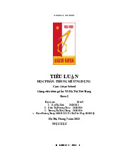 Tiểu luận Phân tích mô hình lương khởi điểm | Môn Thống kê ứng dụng - Đại học Bách Khoa Hà Nội