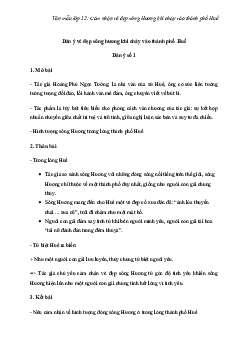 Cảm nhận vẻ đẹp sông Hương khi chảy vào thành phố Huế hay nhất | Văn mẫu lớp 12