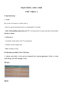 Tiếng Anh lớp 6 Unit 7 Skills 2