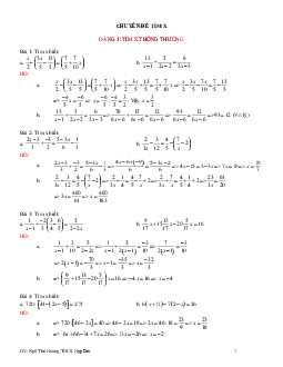 Chuyên đề tìm x bồi dưỡng học sinh giỏi Toán 6 – 7