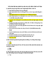 Đề cương trắc nghiệm ôn tập môn Hệ thống Thông tin trong Kế toán | Học viện Công Nghệ Bưu Chính Viễn Thông