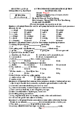 Đề thi học sinh giỏi Tiếng anh 8 UBND tỉnh Lai Châu -Đề 1