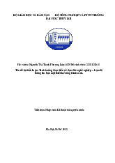 Tiểu luận Nhập môn Kĩ thuật tài nguyên nước môn Thủy văn & tài nguyên nước | Đại học Thủy Lợi