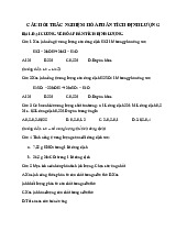 Câu hỏi trắc nghiệm hoá phân tích định lượng