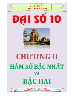 Tài liệu học tập hàm số bậc nhất và bậc hai – Lư Sĩ Pháp
