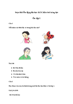 Soạn bài Ôn tập giữa học kì I trang 74| Tiếng việt 2 | Chân trời sáng tạo