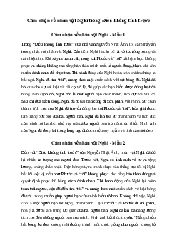 Văn mẫu lớp 6: Cảm nhận về nhân vật Nghi trong Điều không tính trước (2 mẫu) | Cánh diều