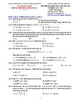 Bộ đề ôn tập giữa kì 1 Toán 10 năm 2022 – 2023 THPT Thuận Thành 1 – Bắc Ninh