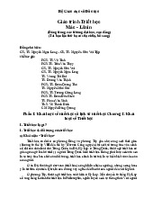 Giáo trình Môn Triết học Mác - Lênin | Đại học Bách Khoa Hà Nội