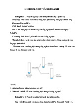 Thí nghiệm về phản ứng của axit hữu cơ | Môn Hóa hữu cơ - Đại học Quy Nhơn
