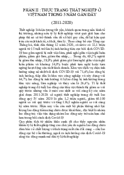 Nghiên cứu thực trạng thất nghiệp