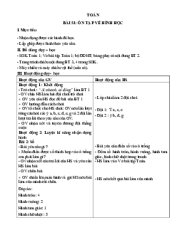 Giáo án Toán 1 - Tuần 18  | sách Vì sự bình đẳng và dân chủ trong giáo dục