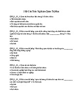 TOP 319 Câu Trắc Nghiệm Môn Quản trị học | Đại học Kinh tế và Quản trị kinh doanh, Đại học Thái Nguyên