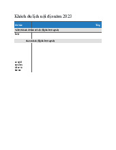 Thống kê khách du lịch nội địa 2010-2023 môn Thống kê trong kinh tế và kinh doanh | Trường Đại học Kinh tế Quốc dân