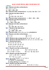 Phân Tích Đa Thức Thành Nhân Tử Ôn Thi HSG Đại Số 8 Có Lời Giải Chi Tiết