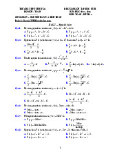 Đề cương học kỳ 2 Toán 12 năm 2024 – 2025 trường THPT Yên Hòa – Hà Nội