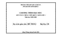 NỤ - Chương trình môn học GV 25-26