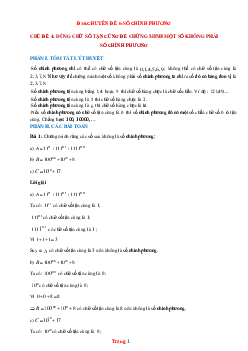 Dùng chữ số tận cùng để chứng minh một số không phải là số chính phương Toán 6