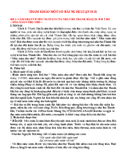 Chuyên đề Tham khảo một số bài nghị luận bồi dưỡng HSG Ngữ văn 7