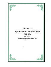 Tiểu luận Đặc Điểm Tâm Lý Học Sinh Tiểu Học | Môn Tâm lý học Tiểu học - Đại học Sư phạm Hà Nội 2