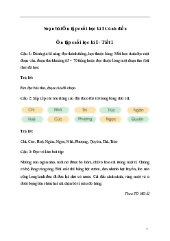 Soạn bài Ôn tập cuối học kì I (trang 121) | Tiếng Việt lớp 3 Cánh diều