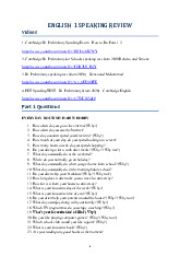 English 1 Speaking Review | Tài liệu Tiếng Anh