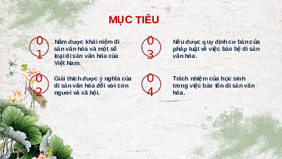 Giáo án điện tử giáo dục công dân  7 Bài 5 Kết nối tri thức: Bảo tồn di sản văn hoá