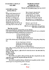 Đề Kiểm Tra Cuối HK1 Ngữ Văn 12 Sở GD Bắc Ninh 2024-2025 Có Đáp Án