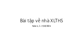 BT Xử lý tín hiệu| Môn Xử lý tín hiệu| Trường Đại học Bách Khoa Hà Nội