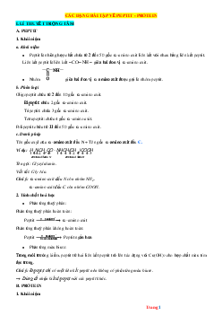 Các dạng bài tập về peptit - protein hóa học 12 (có lời giải)