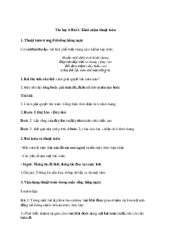 Giải Tin học 6 Bài 1: Khái niệm thuật toán | Cánh diều