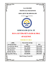 Báo cáo Tổng kết CESIM Global Challenge | Môn Kinh doanh quốc tế - Trường Đại học Kinh tế, Đại học Huế