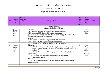 Kế hoạch giáo dục Toán 6 - Bộ 2