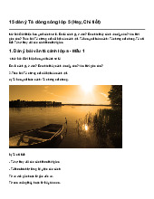 Tổng hợp 15 dàn ý Tả dòng sông lớp 5 (Hay, Chi tiết) | Tiếng Việt lớp 5