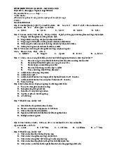 Đề thi kết thúc học phần môn hoá đại cương vô cơ lớp YTCC