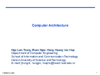 Computer Architecture môn Kiến trúc máy tính | Trường Đại học Kiến trúc Hà Nội