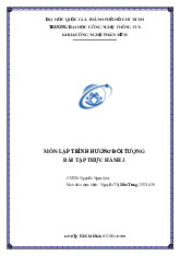 BÀI TẬP THỰC HÀNH 3 | LẬP TRÌNH HƯỚNG ĐỐI TƯỢNG