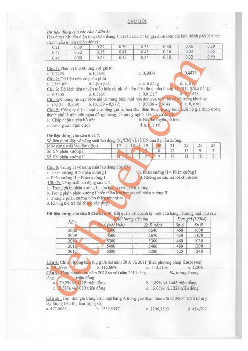Đề thi giữa kỳ Thống kê ứng dụng (có đáp án) | Đại học Công nghệ