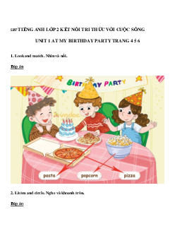 Giải SBT Unit 1 lớp 2 At my birthday party Tiếng Anh 2 | Global Success