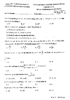 Đề thi thử Toán THPTQG 2019 trường chuyên Phan Bội Châu – Nghệ An lần 4