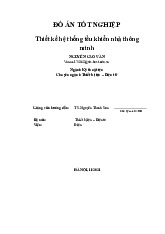 Đồ án Thiết kế hệ thống nhà thông minh | Môn Kỹ thuật vi xử lý - Đại học Cần Thơ