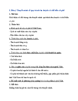 Thuyết minh về quy trình thu hoạch và chế biến cà phê | Văn mẫu 11 Chân trời sáng tạo