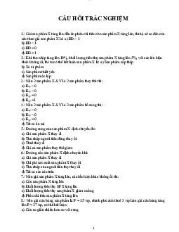 Câu hỏi trắc nghiệm - Kinh tế vĩ mô | Trường Đại học Giao thông Vận Tải