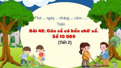 Chủ đề 8 - Bài 45: Các số có bốn chữ số. Số 10000 (Tiết 2) | Bài giảng PowerPoint Toán 3 | Kết nối tri thức