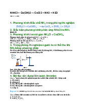 NH4Cl + Ca(OH)2 → CaCl2 + NH3 + H2O - Hóa học 12