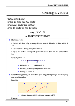 Các dạng bài tập vectơ