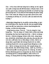 Hãy chọn một loại hàng hoá và đóng vai trò người sản xuất ra hàng hoá đó để thảo luận về thuộc tính và chỉ ra tầm quan trọng của hàng hoá đó đối với xã hội? môn Kinh tế chính trị Mác - Lênin