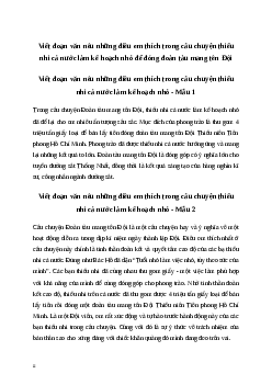 Viết đoạn văn nêu những điều em thích trong câu chuyện thiếu nhi cả nước làm kế hoạch nhỏ để đóng đoàn tàu mang tên Đội | Văn mẫu Tiếng việt 4| Cánh diều